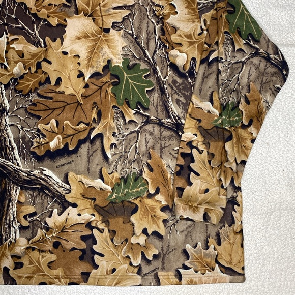Vintage Cabela’s Advantage Camouflage Fleece Long Sleeve Shirt: Size Extra Large - Picture 6 of 11